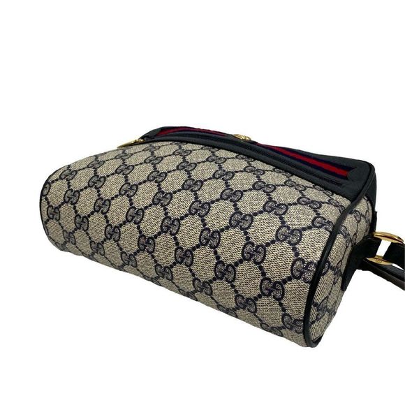 Gucci Shoulder Bag Leather Navy - Picture 7 of 9